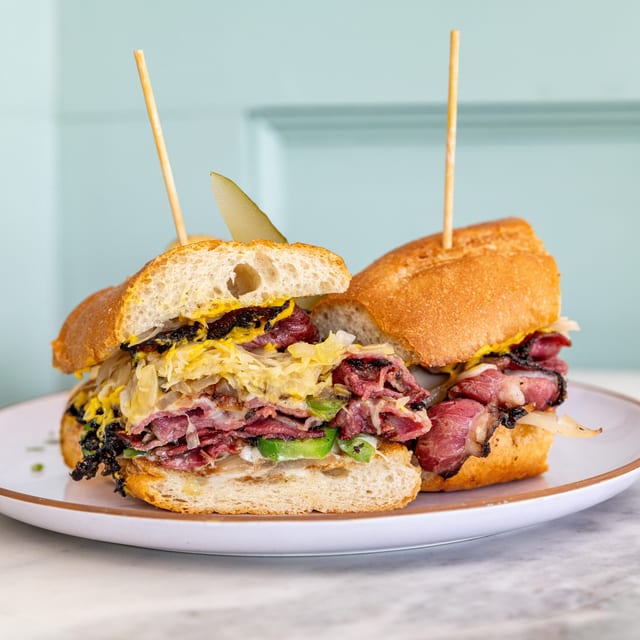 Hot Pastrami Sandwich.