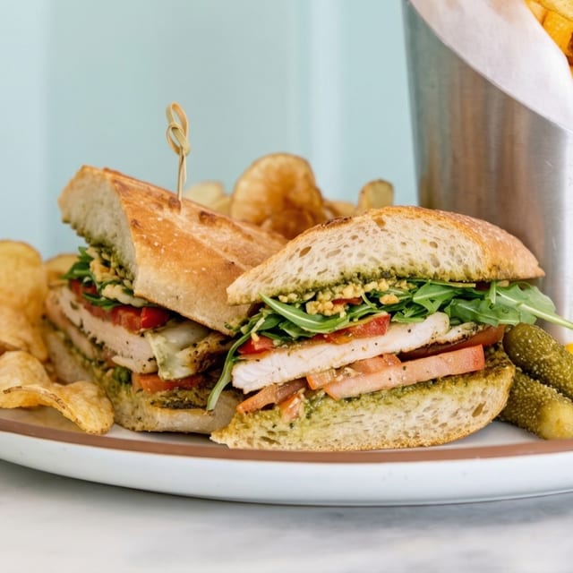 Pesto Chicken Sandwich.